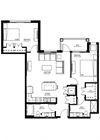 Millberry_2 Bedroom Floor Plan